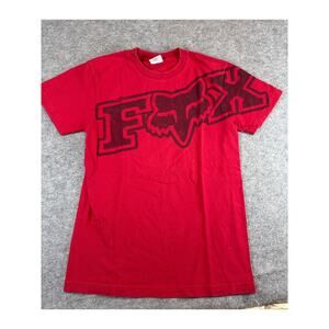 Fox Racing Shirt Mens Small Red Graphic Tee Motocross Biker Streetwear Grunge
